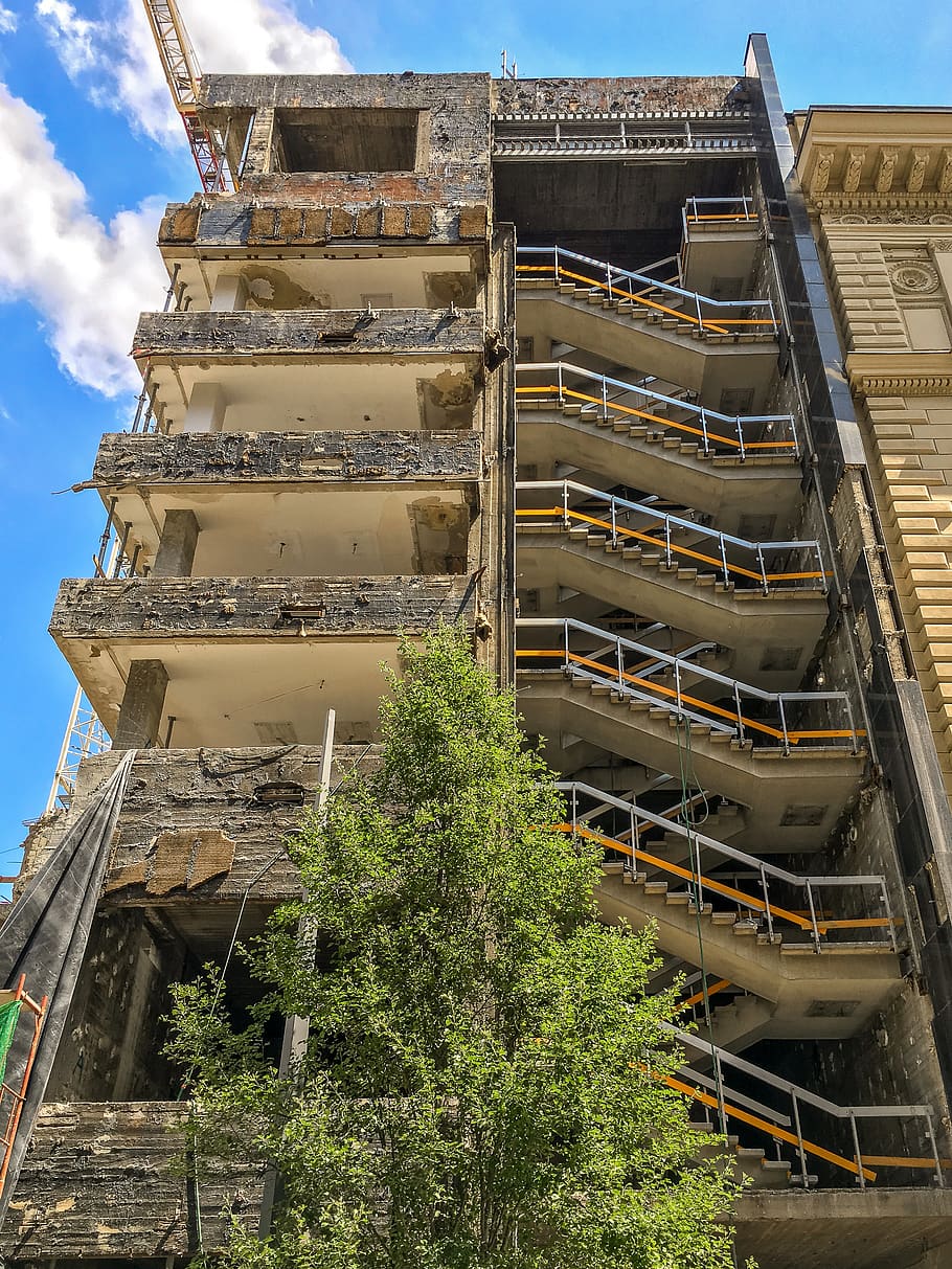 construction, metropolis, building, urban, city, town, scaffolding HD wallpaper