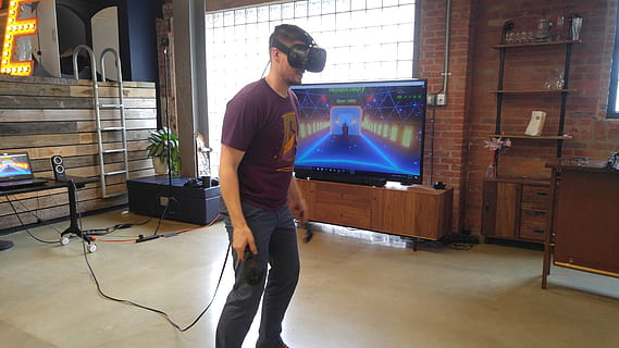 vr, virtual reality, technology, games, people, man, build HD wallpaper