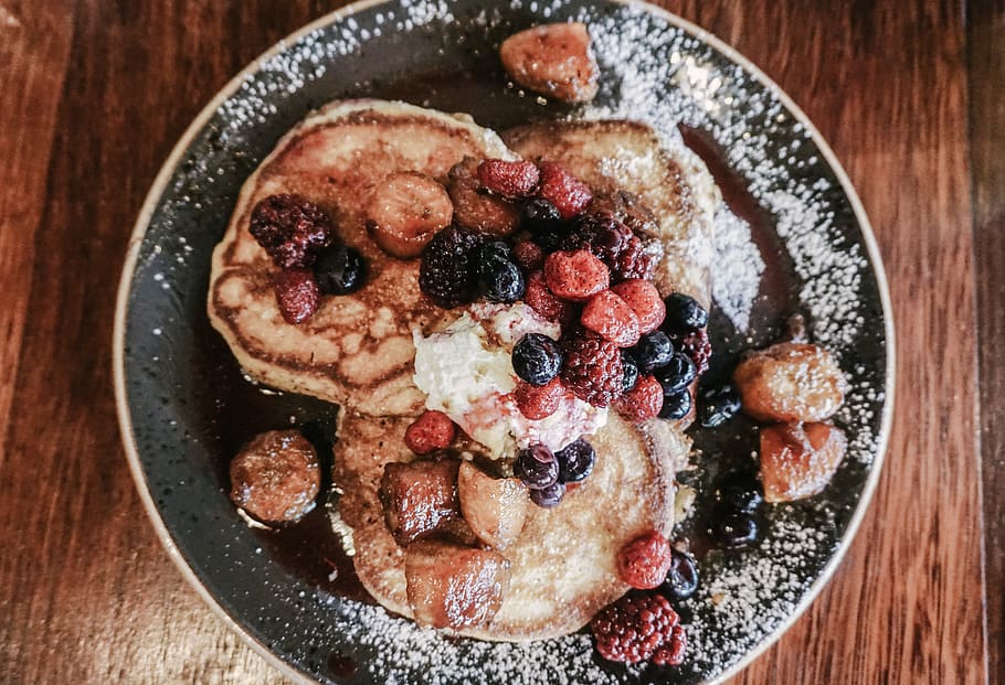 australia, surry hills, pancake, breakfast, brekkie, berry, HD wallpaper