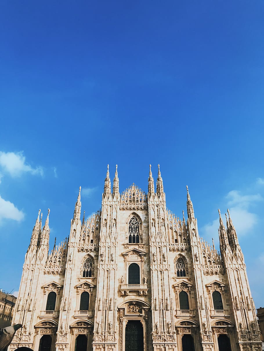 milano, italy, piazza del duomo, trip, architecture, cathedral, HD wallpaper