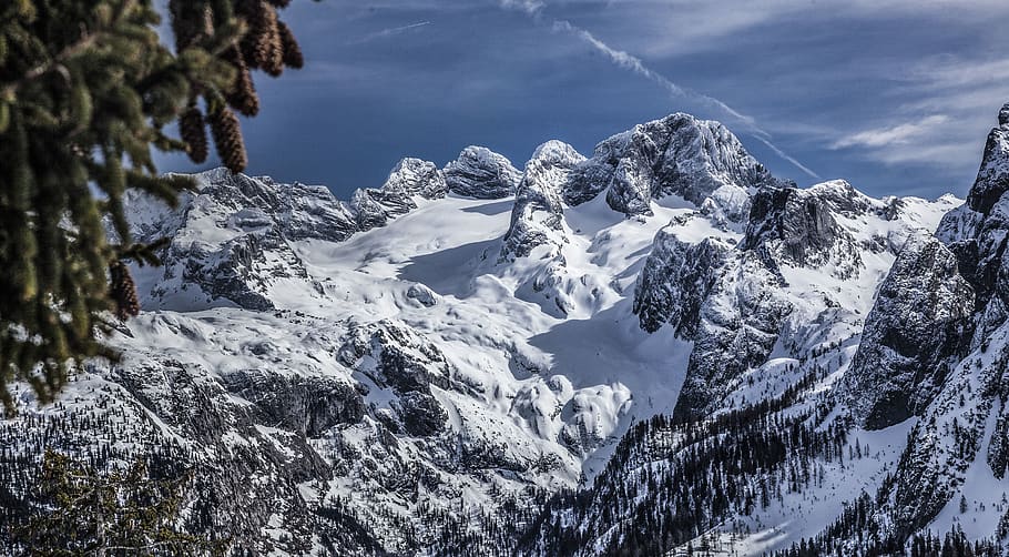 mountain peak, outdoors, mountain range, ice, glacier, snow, germany, HD wallpaper
