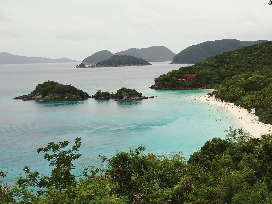 st. john, u.s. virgin islands, beach, water, sky, scenics - nature, HD wallpaper