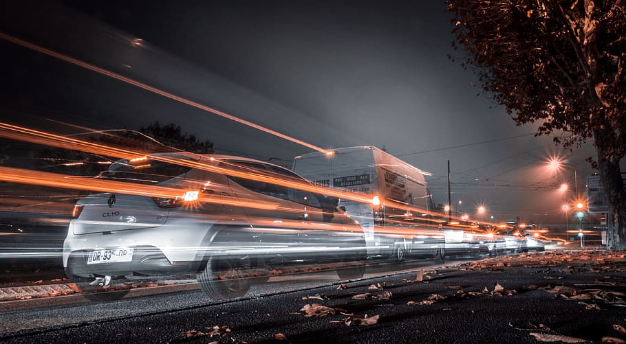 silver Renault car, machine, wheel, road, train, transportation HD wallpaper