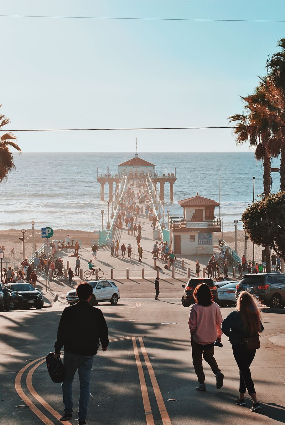 people walking through concrete dock, human, person, road, pedestrian HD wallpaper