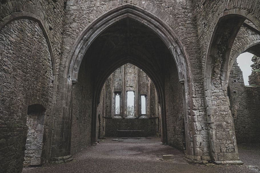 concrete building, arch, architecture, built structure, history HD wallpaper