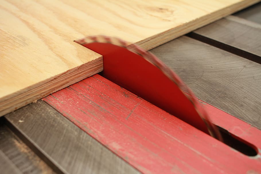 table saw, cutting, wood working, woodworking, worker, wood plank, HD wallpaper