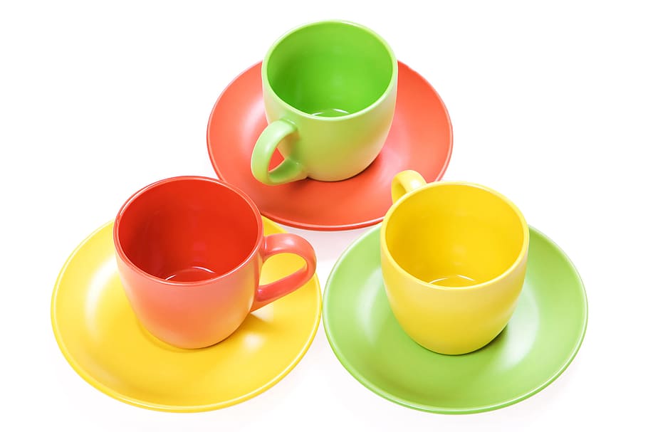 cups, kitchen, closeup, isolated, heap, cafe, nobody, many HD wallpaper