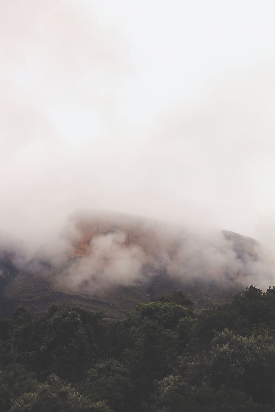 mountain, mist, winter, nature, sky, beauty in nature, scenics - nature HD wallpaper