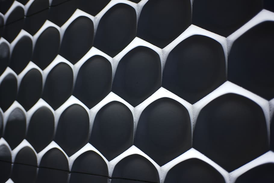 concrete, light, pattern, honeycomb, stone, wall, gray, dramatic HD wallpaper