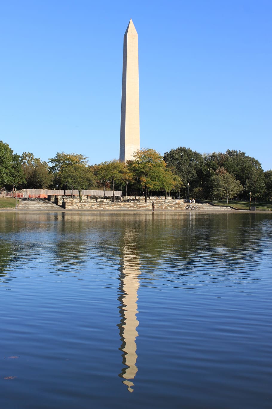 washington, water, mirroring, reflection, sky, clear sky, architecture HD wallpaper