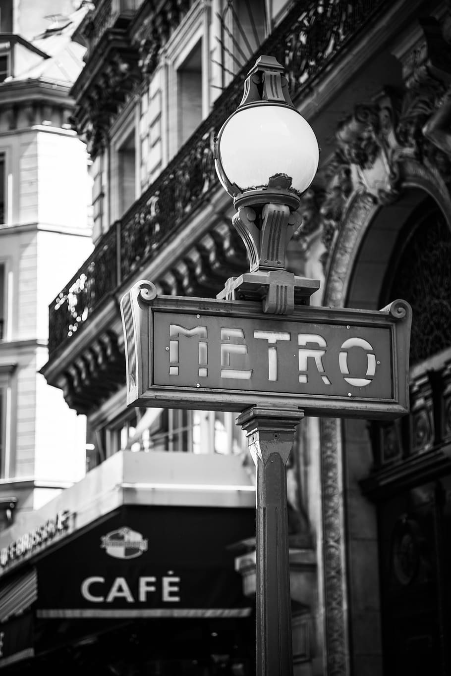 paris, metro, black and white, france, subway, transportation, HD wallpaper