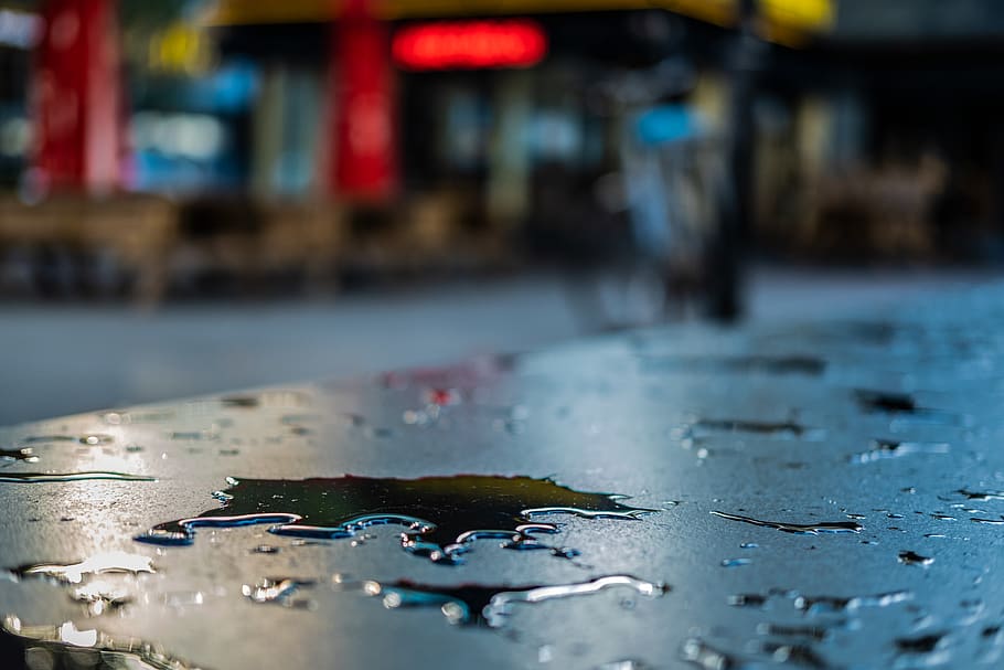 HD wallpaper: water, wet, city, selective focus, street, no people, rain |  Wallpaper Flare