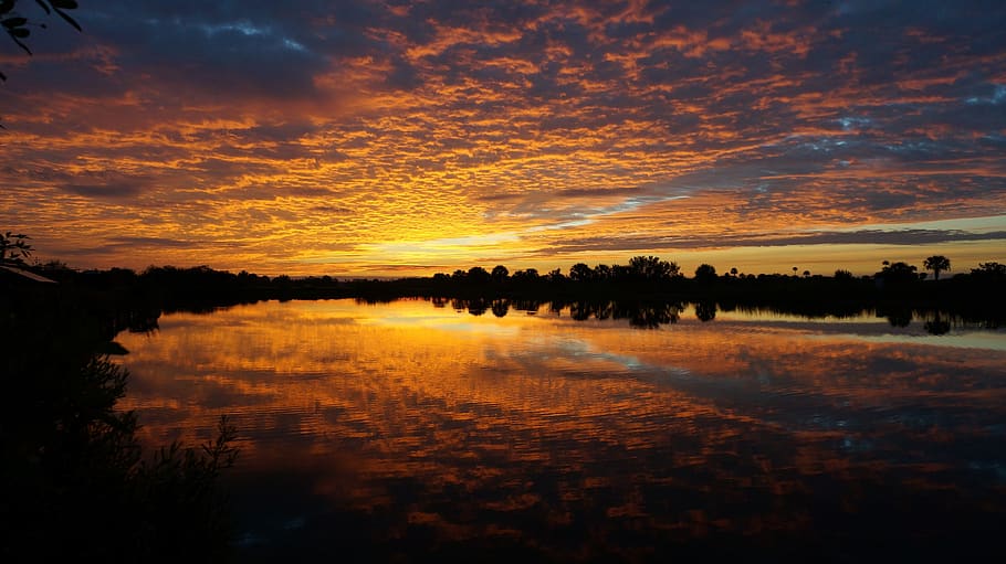 sunrise, landscape, scenic, colorful, outdoors, clouds, sky HD wallpaper