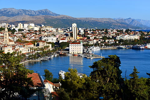 split, dalmatia, croatia, city, town, landscape, panorama, coast HD wallpaper