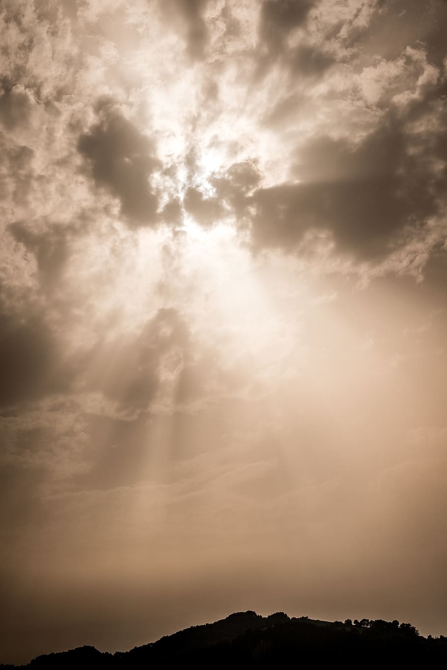 cloud, sun, dark, mountain, spain, cloud - sky, beauty in nature HD wallpaper