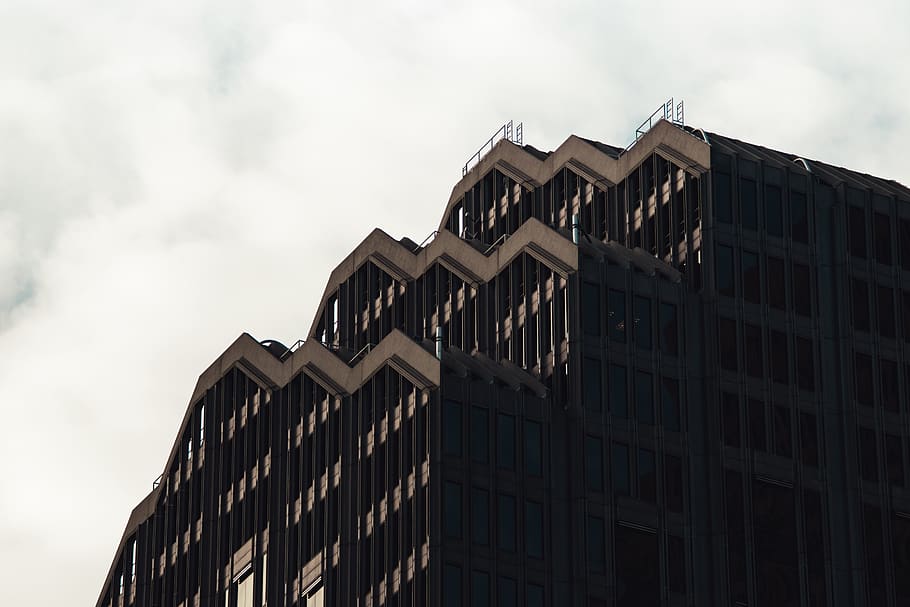 gray high-rise building, architecture, built structure, sky, building exterior HD wallpaper