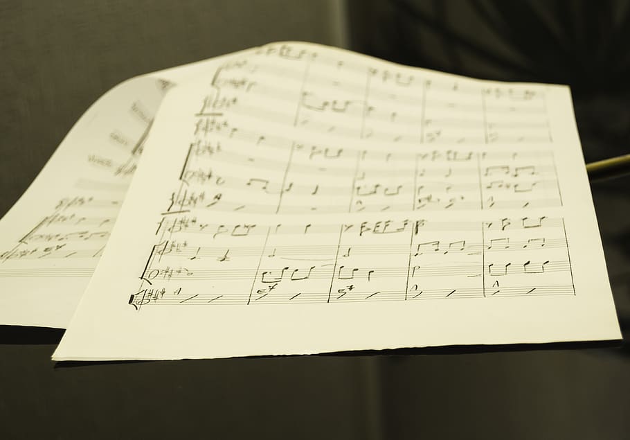 music sheet, over the piano, grand piano, handwritten, handwritten music sheet, HD wallpaper