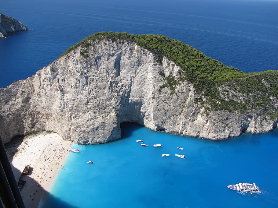 greece, zakynthos, summer, water, sea, nautical vessel, scenics - nature HD wallpaper