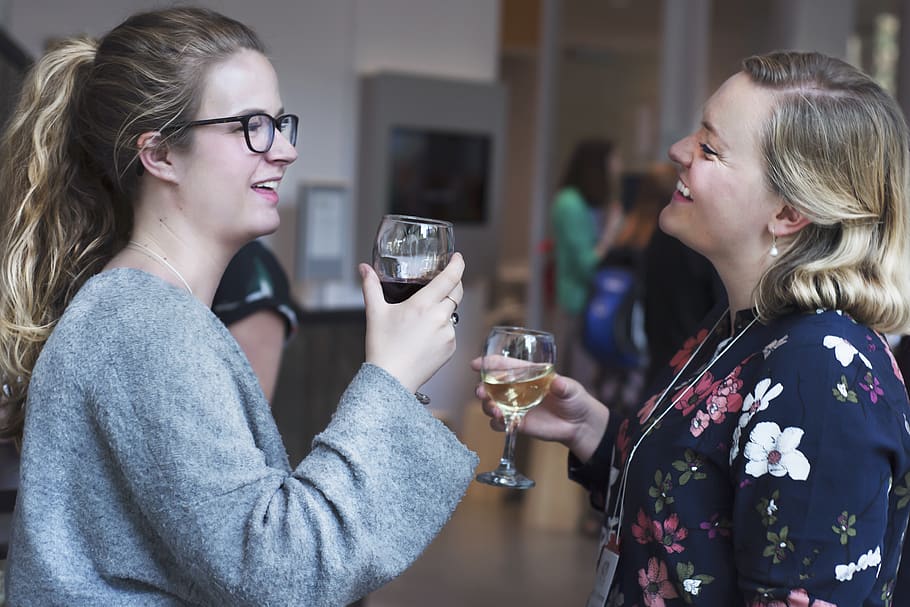 montreal, canada, event, drinking, wine, happy, smiling women HD wallpaper