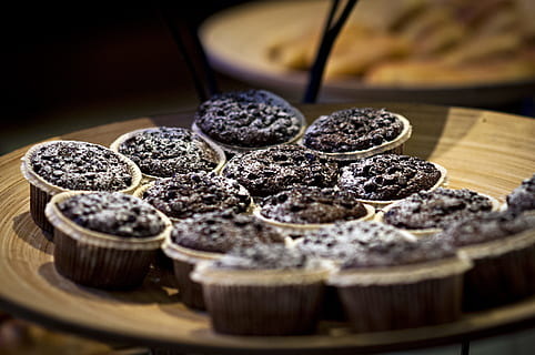 Baked brownies, baking, cake, chocolate, cupcake, muffin, muffins HD wallpaper