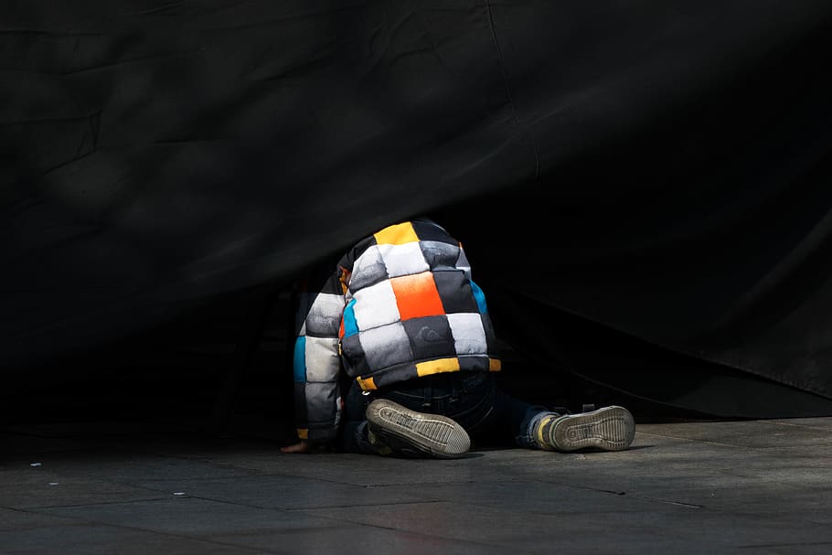 person lying on black ground, shoe, apparel, footwear, clothing, HD wallpaper