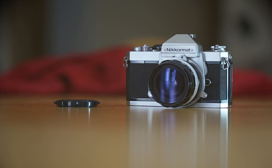 grey and black camera on brown surface, electronics, washer, electrical device HD wallpaper