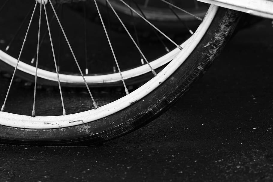 wheels, bike, bicycle, close-up, tire, spoke, no people, focus on foreground HD wallpaper