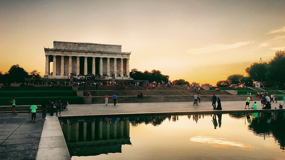 dc, architecture, travel destinations, built structure, large group of people HD wallpaper