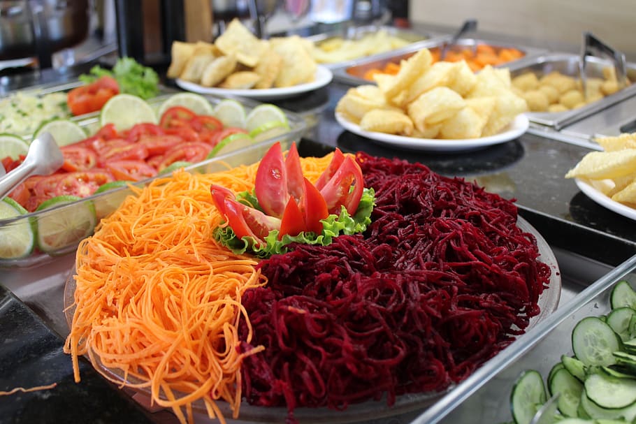 salad, carrot, beet, tomato, healthy, vegetarian, food, carrots HD wallpaper