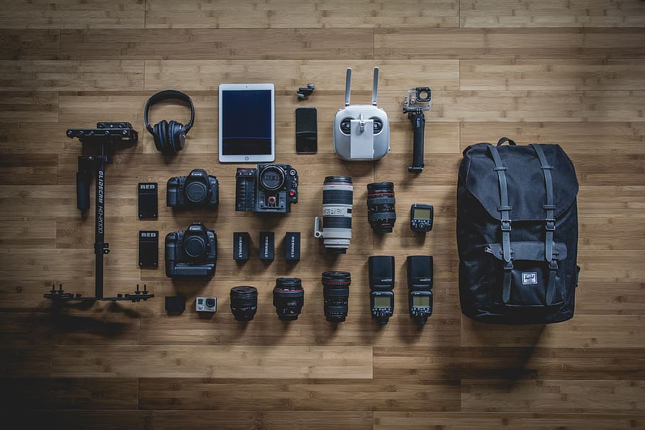 equipment, assortment, technology, photography, cameras, bodies HD wallpaper