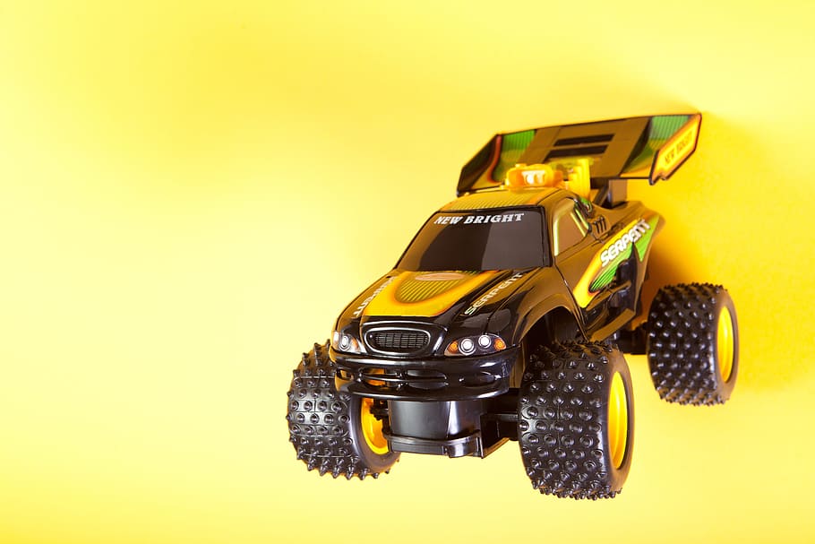 auto, automobile, car, drive, toy, transport, wheel, yellow HD wallpaper