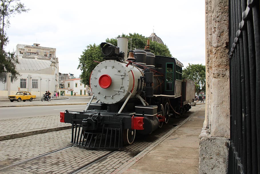 cuba, havana, train, rail transportation, track, mode of transportation HD wallpaper