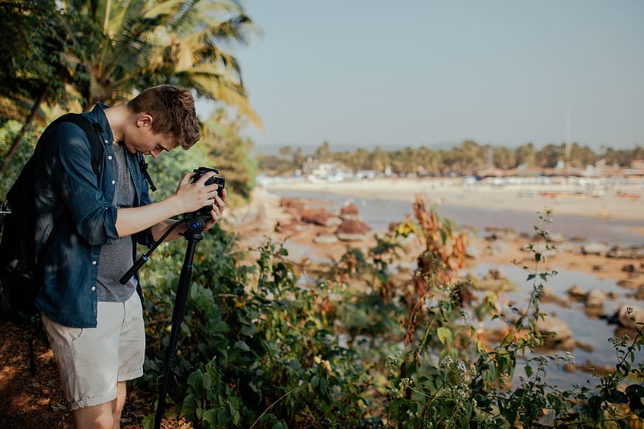 photographer, real people, one person, technology, nature, leisure activity HD wallpaper