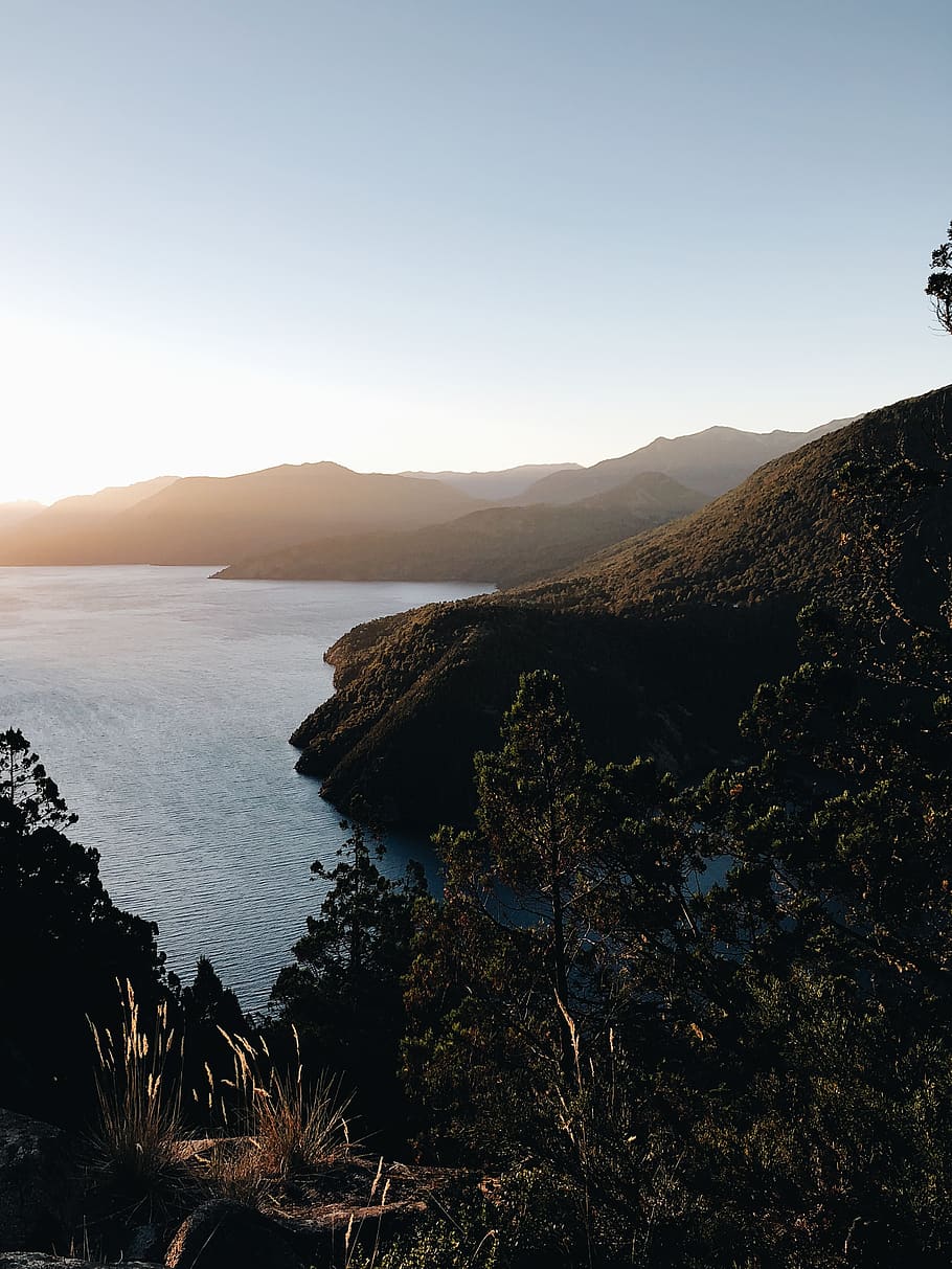 Photography Of Mountain, coast, daylight, landscape, nature, ocean HD wallpaper