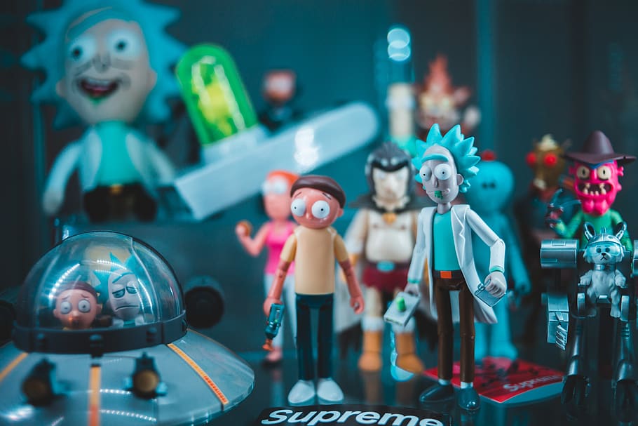 Rick and Morty action figures, figurine, toy, doll, human, person, HD wallpaper