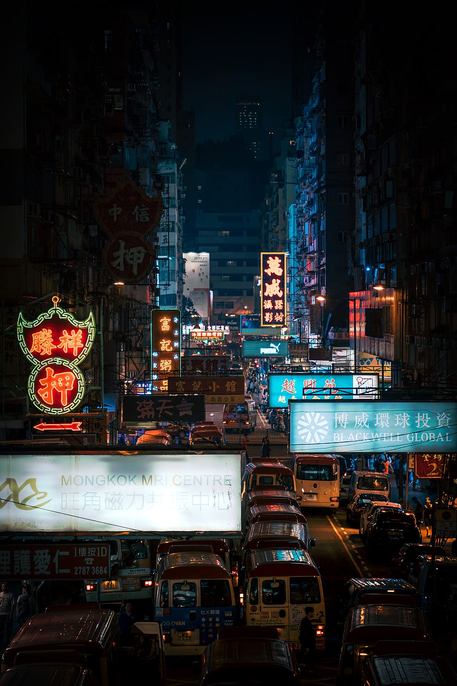Traffic Jam, buildings, cars, city, downtown, hong kong, road, HD wallpaper