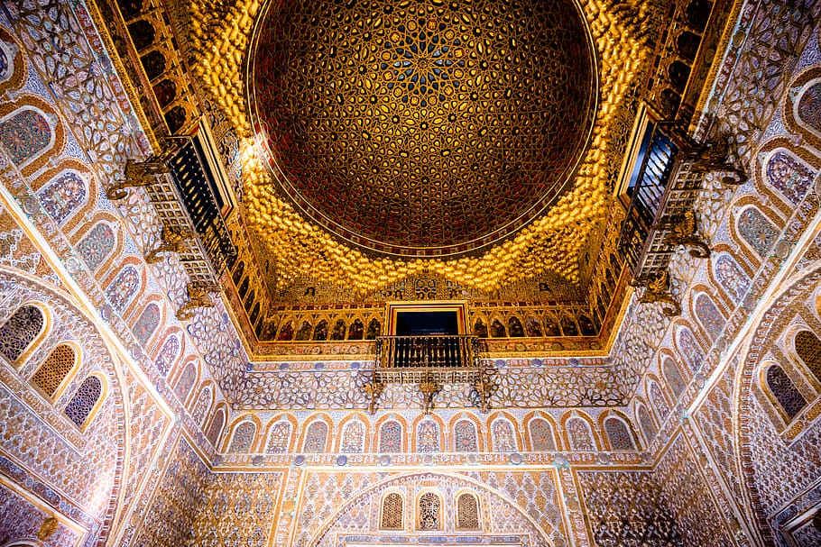dome building interior, architecture, religion, built structure HD wallpaper