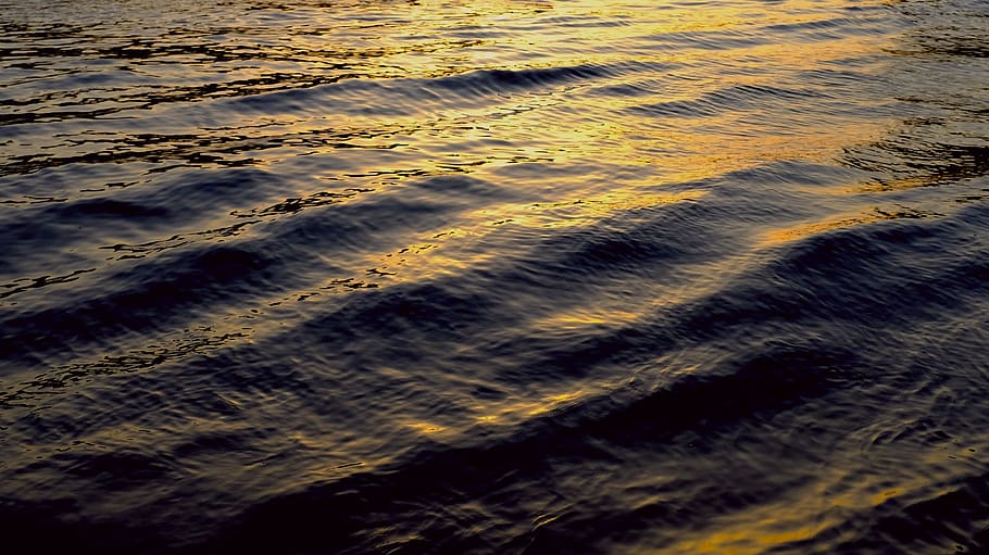 water, river, sea, sunset, sky, night, hope, hopeful, light HD wallpaper