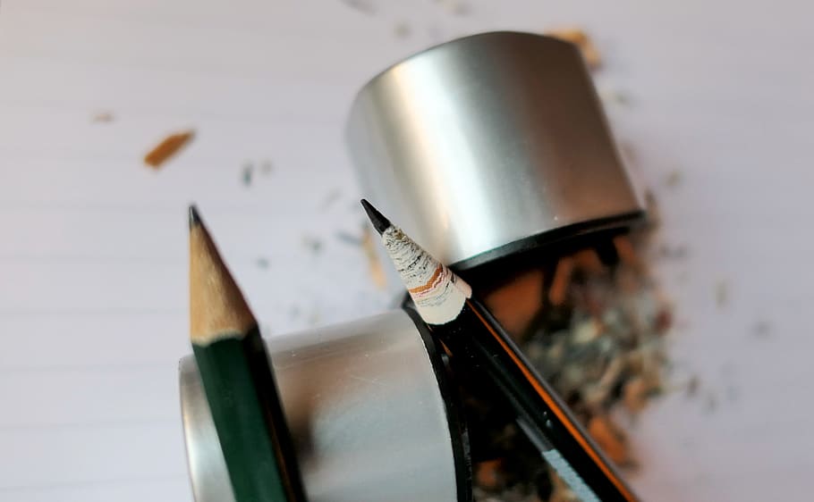 spitzer, pencil, write, draw, paper, pencil sharpener, close up HD wallpaper