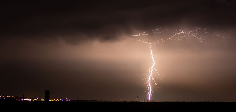lightning wallpaper, thunderstorm, outdoors, weather, nature HD wallpaper