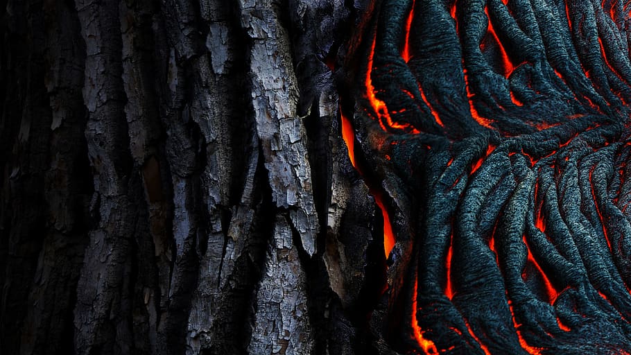 Photo of Dried Lava, art, bark, bright, color, crack, cracks, HD wallpaper