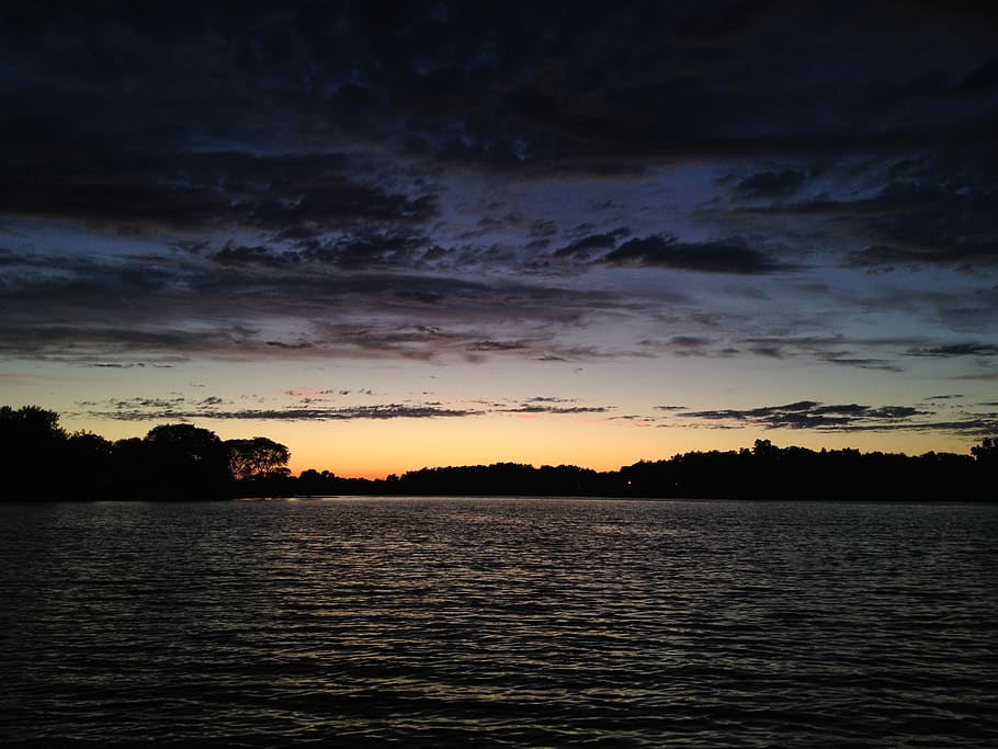 dawn, sunset, sunrise, sky, red sky, outdoors, nature, dusk HD wallpaper