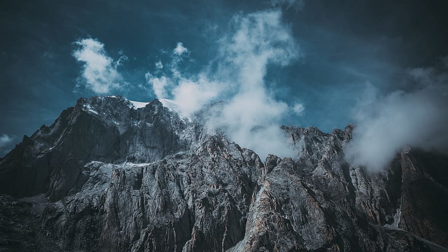 landscape photography of cliff and mountains, sky, cloud, formation HD wallpaper