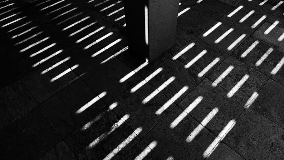 black and white, shadow, high angle view, pattern, no people HD wallpaper