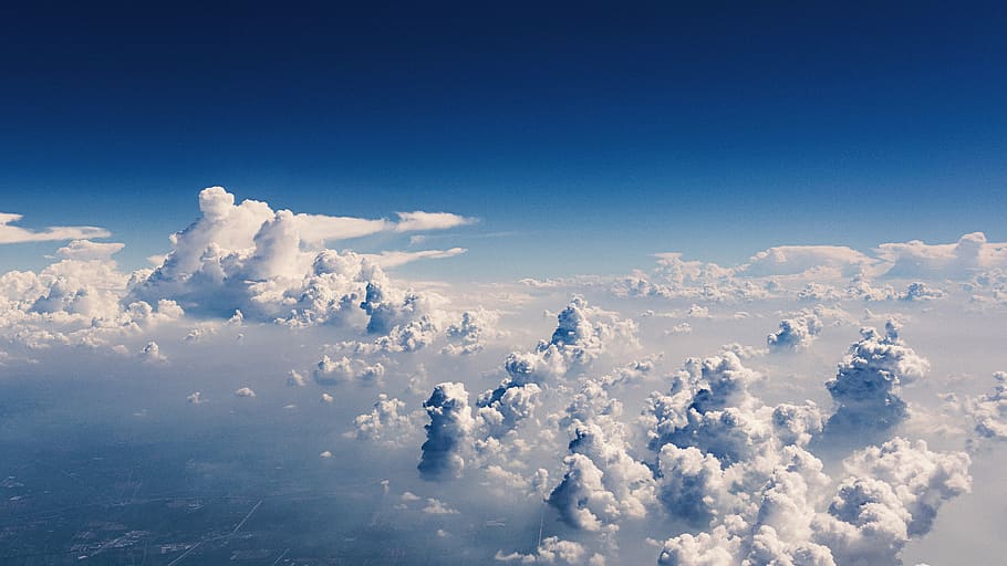 white clouds during daytime, sky, blue, cloud - sky, beauty in nature HD wallpaper