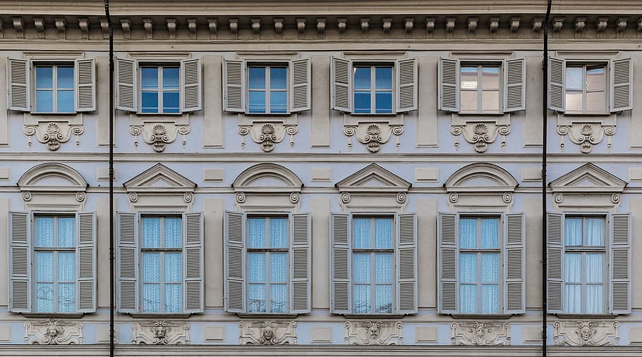 italia, torino, centro, building, 12, architecture, windows, HD wallpaper