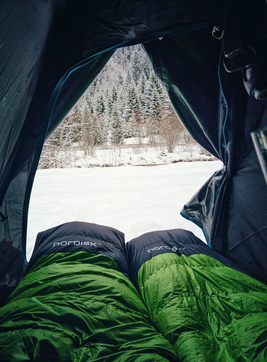austria, heiterwang, camping, winter, forest, trees, snow, wilderness HD wallpaper