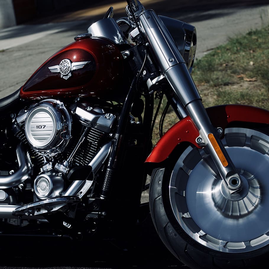 red and gray motorcycle, mode of transportation, land vehicle HD wallpaper