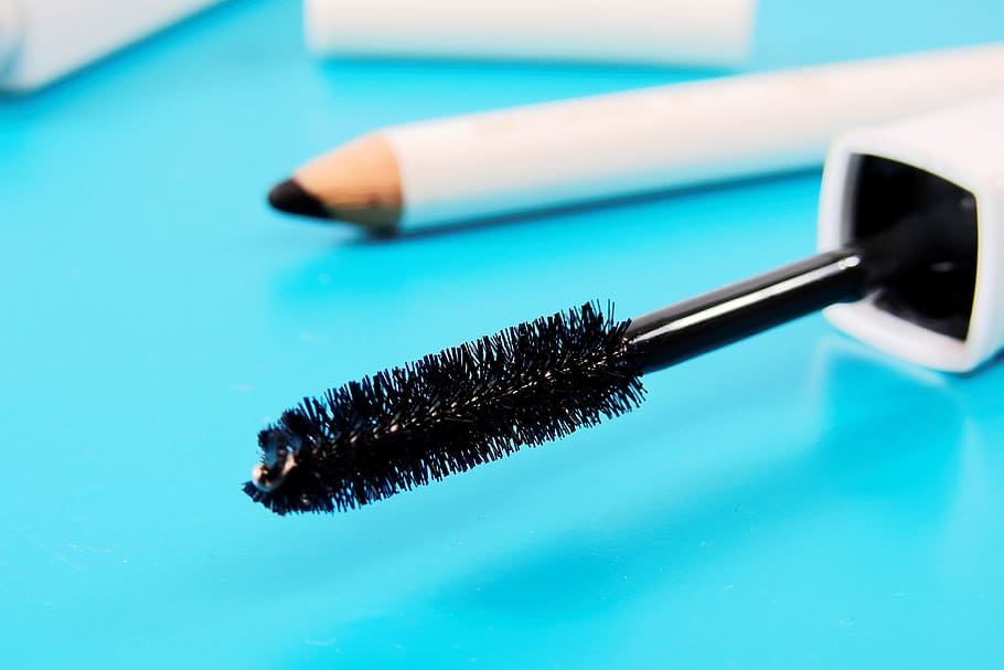 Eyeliner Mascara, various, beauty, cosmetics, blue, close-up HD wallpaper