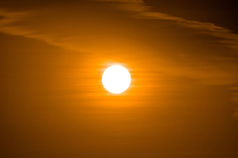 sun, sunset, sky, evening, dusk, clouds, nature, beauty in nature HD wallpaper
